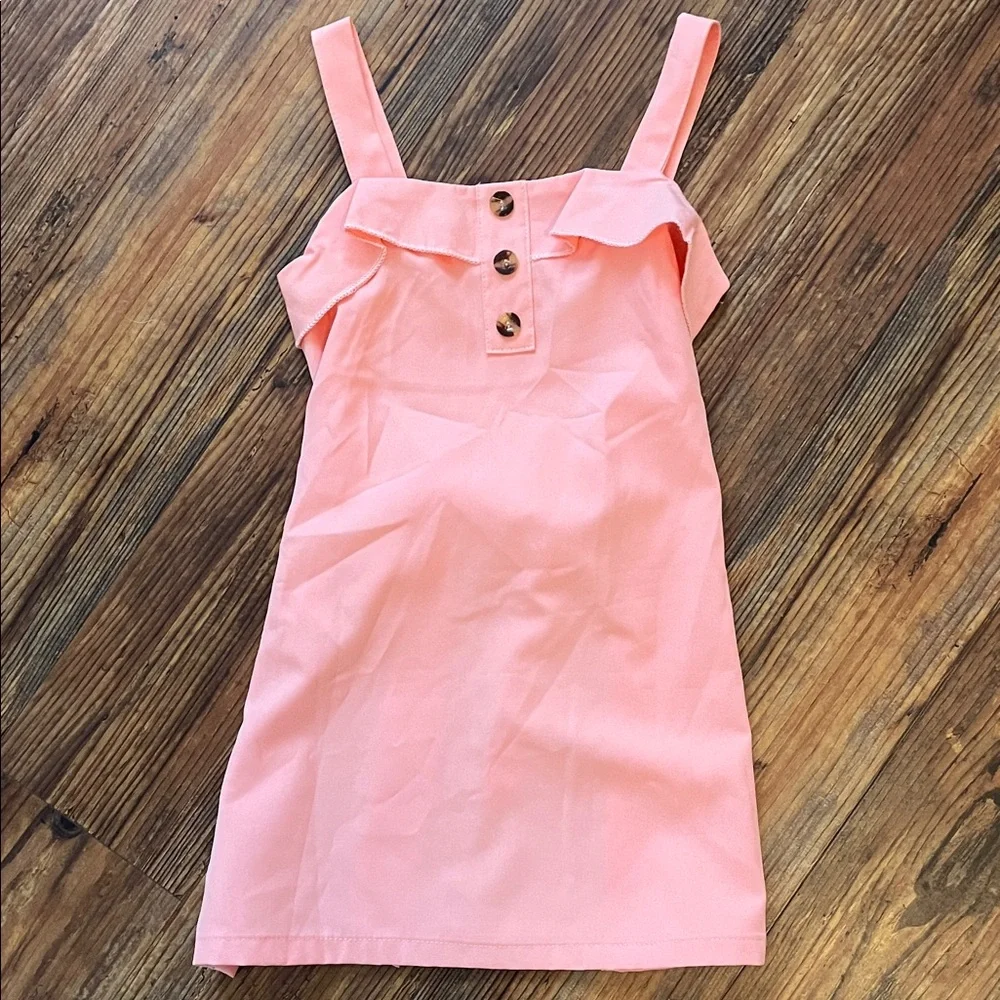 Pink Button-Front Dress - Picture 1 of 3